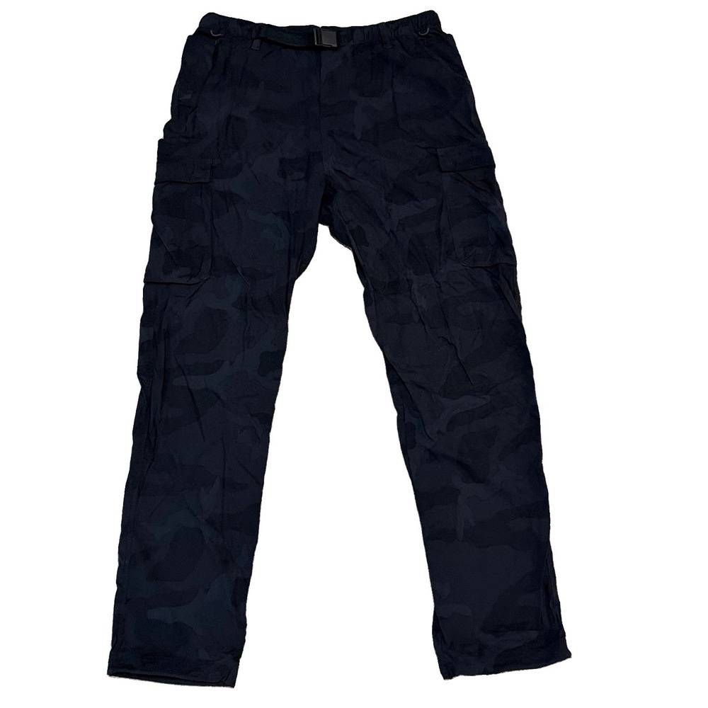 686 Mens Traveler Cargo Relaxed Fit 34x32 Black Camo Pants Nylon Spandex
